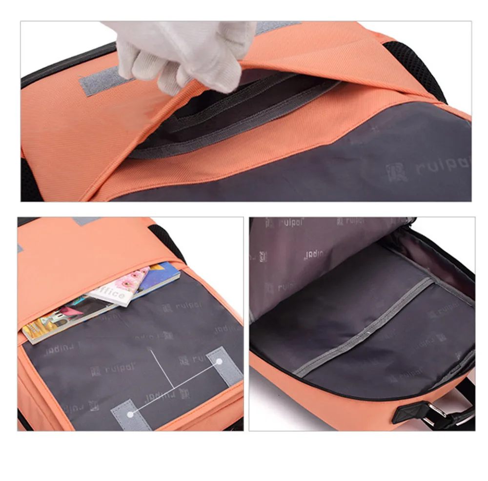 Men Laptop Backpack Women Backpacks For Teenage Boys Girls School Bags High Quality Reflective strip design Breathable Travelbag | Багаж и