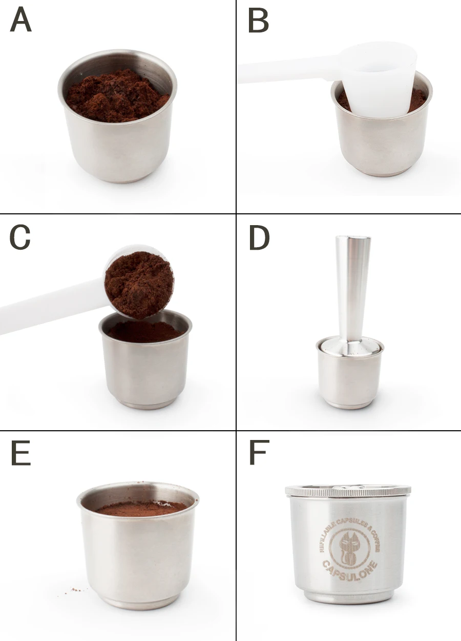 Фото Капсула/подходит для кофемашины illy/металлическая пополняемая многоразовая капсула из нержавеющей стали, подходит для капсул illy cafe №4