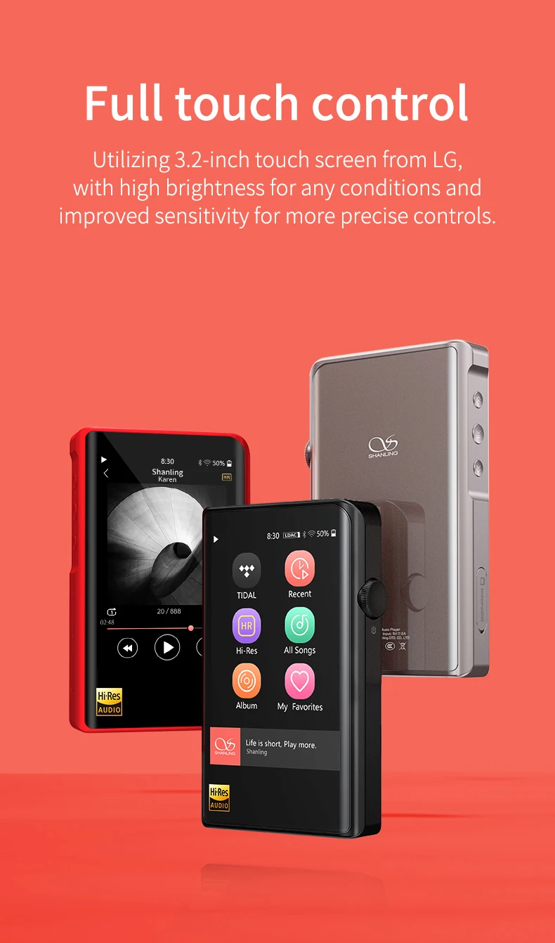 Shanling M2X AK4490EN DSD256 32 бит/384 кГц Bluetooth Hi-Res портативный музыкальный плеер сбалансированный