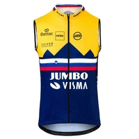 jumbo visma team cycling vest 2021 new windproof breathable windvest sleeveless maillot mtb ropa ciclismo windstopper gilet