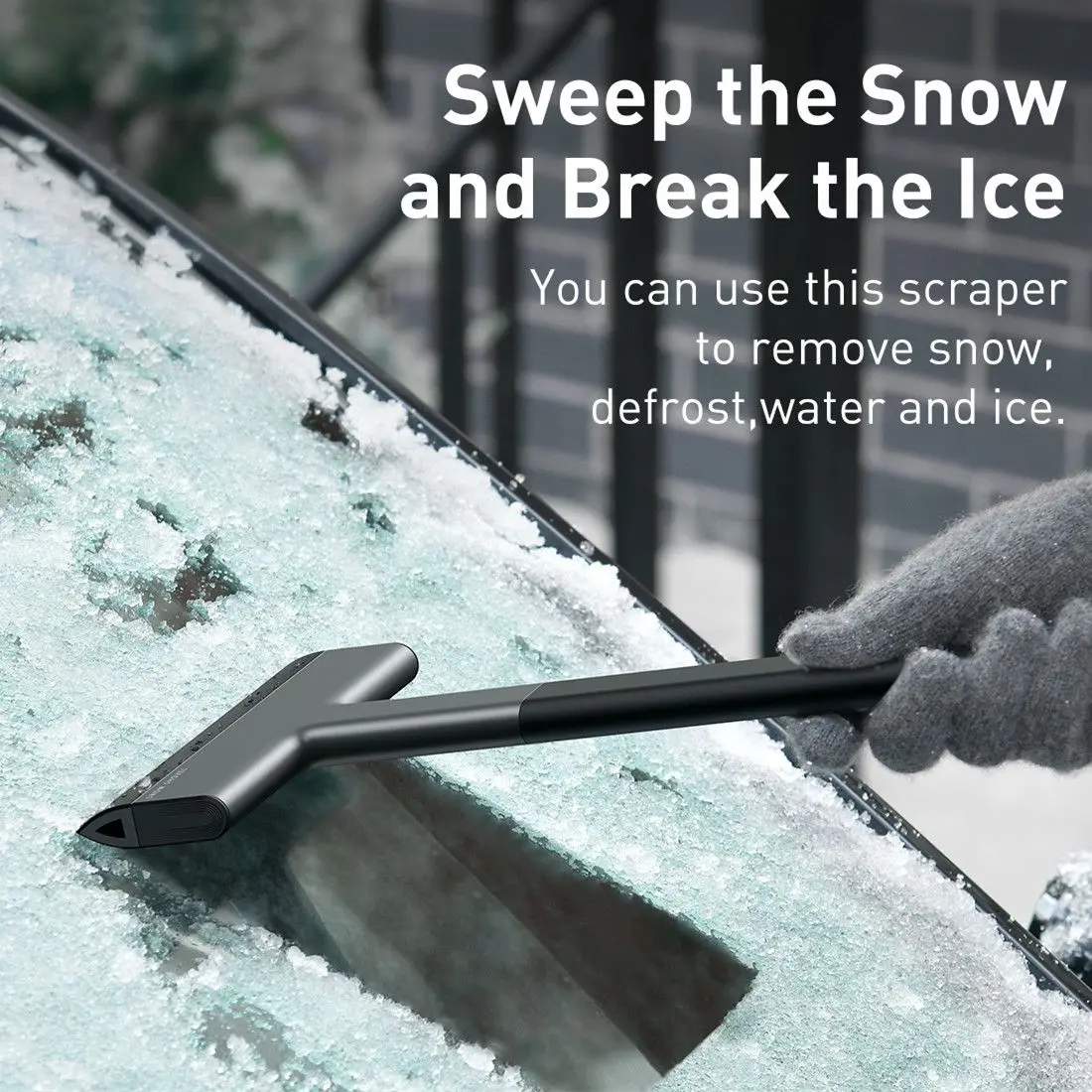 

Ice Scraper Snow Removal Car Windshield Window Snow Cleaning Removal Scraping Tool TPU Auto Ice Breaker Snow Shovel