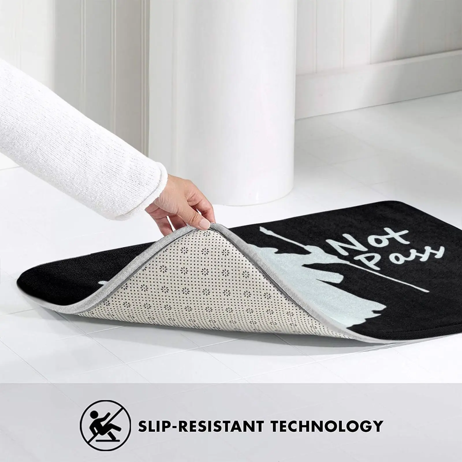 Mat Rug Carpet Anti-Slip Bedroom Entrance Door Gandalf Funny The Wizard Pass Not Fantasy Series Quote Quotes |