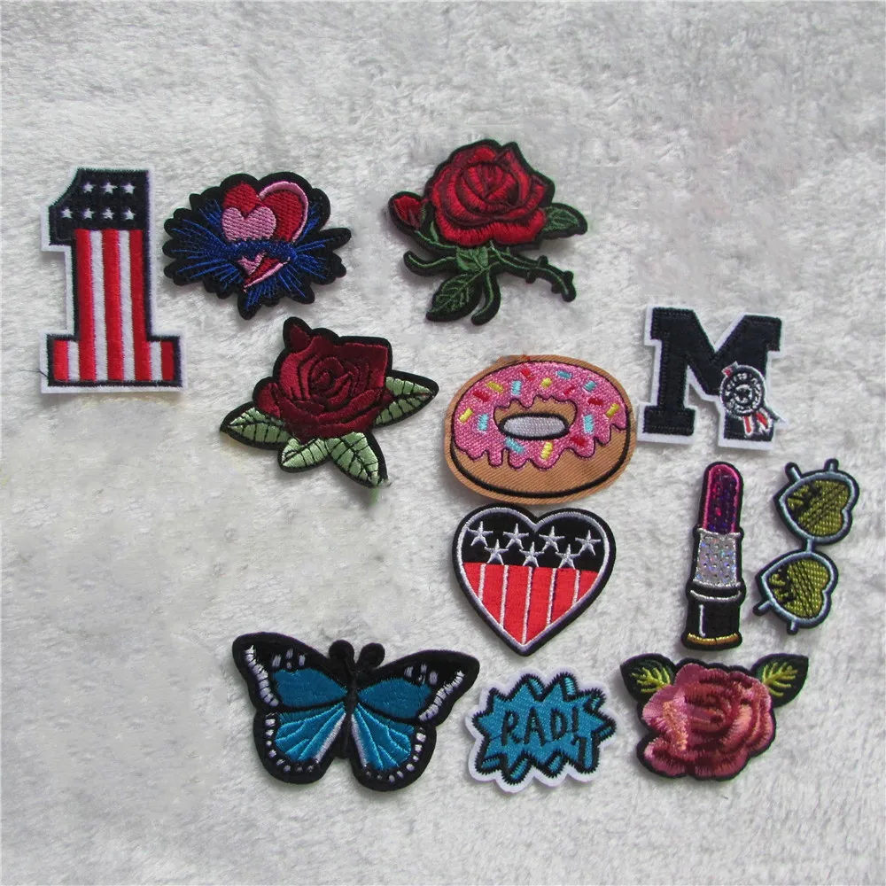 1 шт. распродажа модные милые нашивки в виде мультяшных птиц цветов бабочек