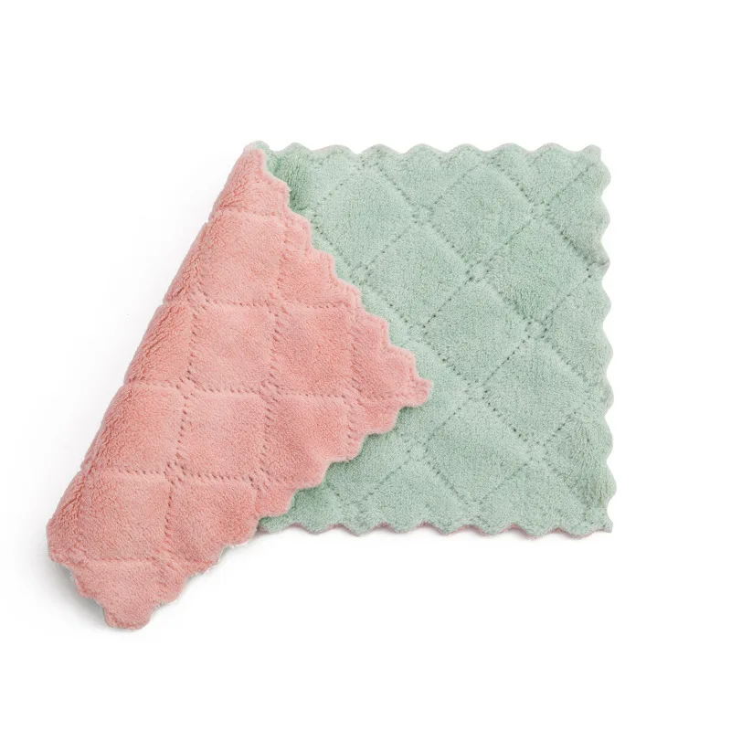 6 шт. Простая цветная Двусторонняя прочная салфетка для мытья посуды без осени Mao