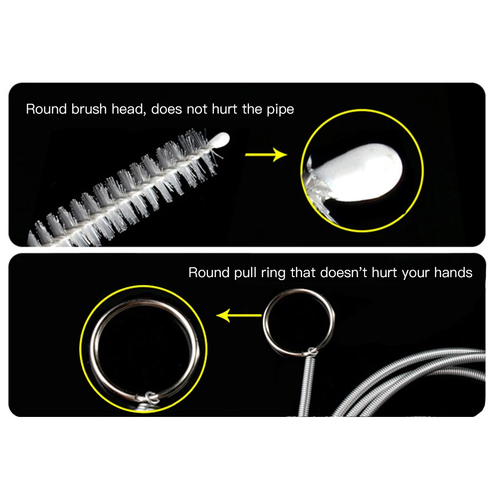 

Refrigerator Scrub Brush Cleaning Supplies Long Flexible Refrigerator Drain Hole Cleaning Brush Bent Pipe Cleaning Kitchen Drain