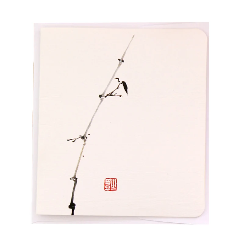 

8PCS Chinese Style Greeting Card Eenvelope Creative Birthday And Thanks Card DIY Thanksgiving Christmas Card Office Supplies