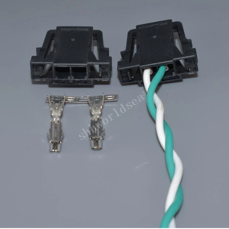

shhworldsea 2 Pin 2 Way Audio Speaker 2P Plug Connector With Wire Cable Pigtail For VW Audi 4E0 971 942 1418796-3 B