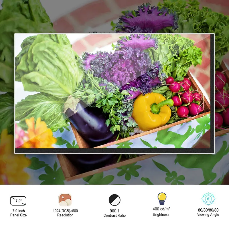 

Оригинальный 7-дюймовый ЖК-экран LVDS HV070WSA, разрешение 100*1024, яркость 600, контрастность 400: 1