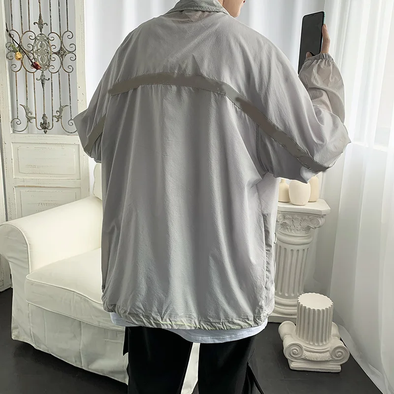 

Harajuku Jacket Men Clothing Solid Color Coats 2020 Japanese Streetwear Vintage Windbreaker Korean ropa hombre Bomber Jackets