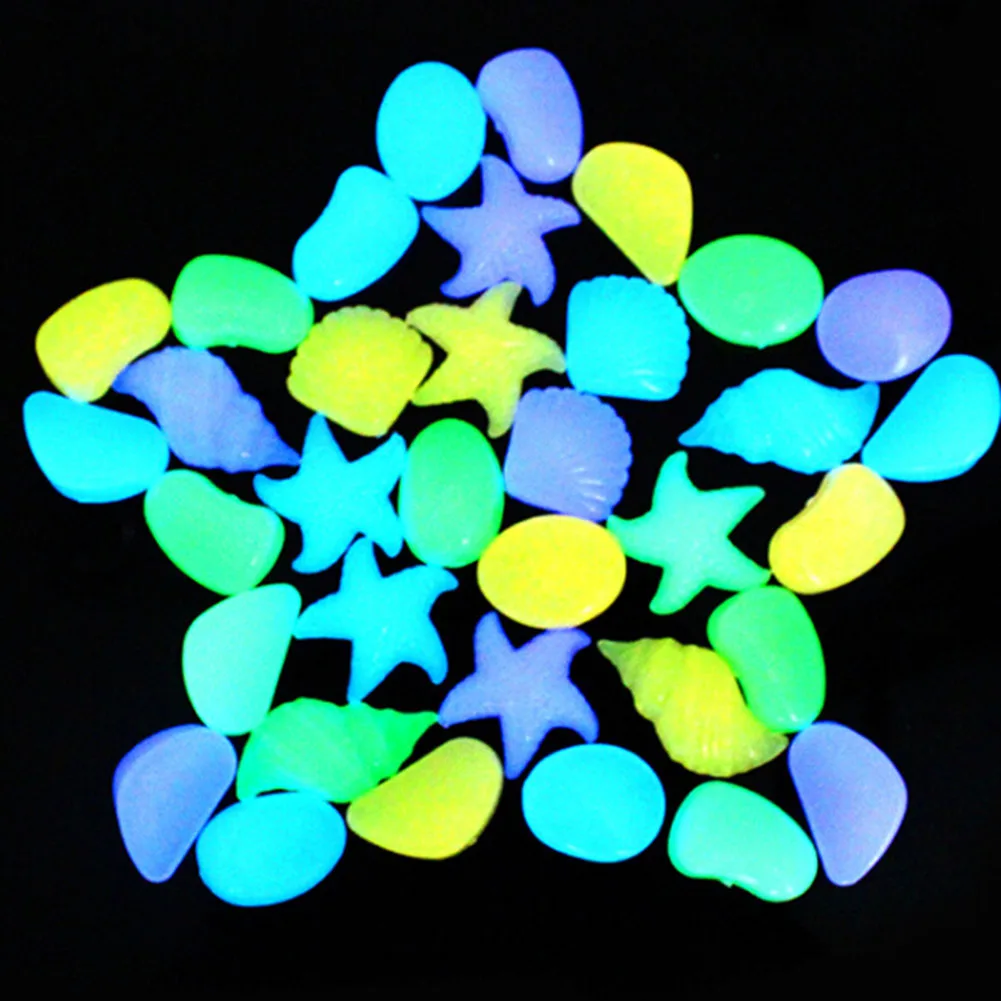 Светится в темноте светящийся камень раковины морские ракушки аквариум