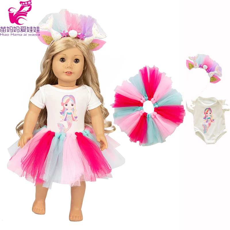 Кукла 18 дюймов одежда Русалка головной убор 40 см новорожденный младенец кукла