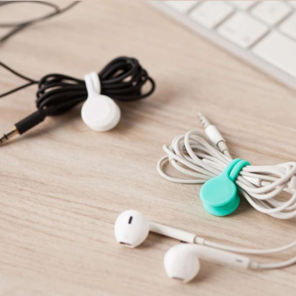 

Magnetic Cable Clips Earbuds Cords Winder Bookmark Clips USB Cable Manager Keeper Wrap Ties Straps for Home