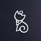 5 шт.лот, подвеска из нержавеющей стали с изображением котенка