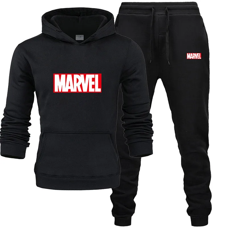 2019 новый спортивный костюм с капюшоном Marvel мужские повседневные хлопковые
