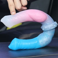 luuk girlish pink 31cm double head horse dick dildo soft liquid silicone anal plug sex toys for women butt plug lesbian products