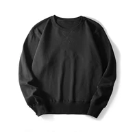 heavy weight plain hoodie men cotton%c2%a0solid color long sleeve sweatshirt%c2%a0basic black hoodie warm winter loose pullover streetwear