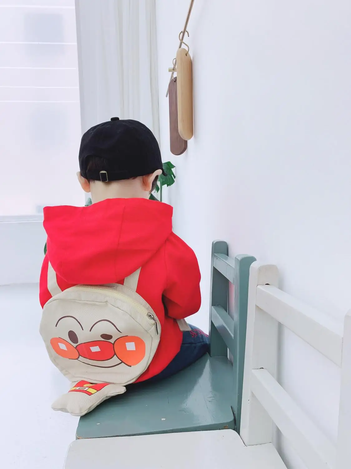Детский новый осенний милый комплект Anpanman с длинным рукавом и брюками капюшоном