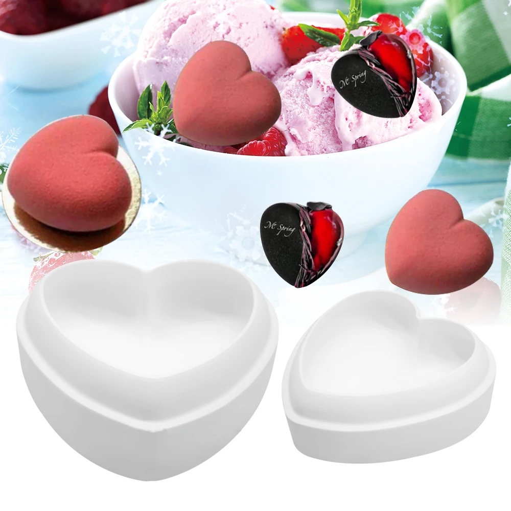 

Love Shape Silicone Cake Mousse Mould Heart-shaped Silicone Dessert Mould