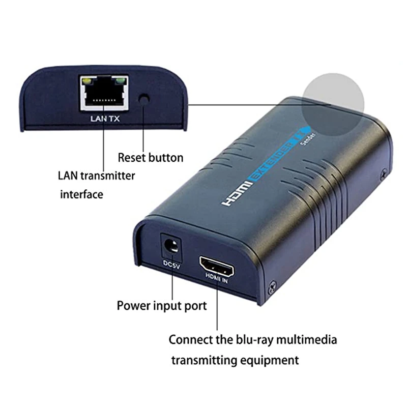 HDMI удлинитель через CAT5E/6 Rj45 LAN сеть поддержка 1080P 120M сплиттер передатчик приемник