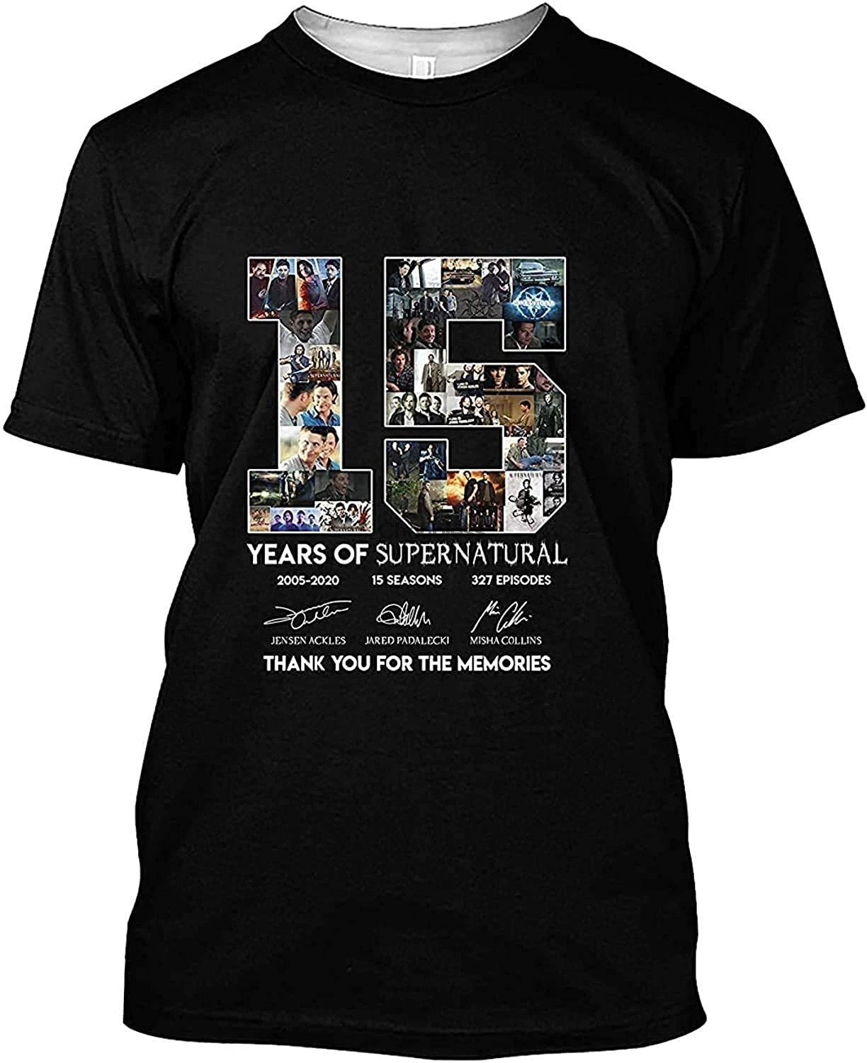 15 лет сверхъестественности спасибо за воспоминания футболка с логотипом дешевая