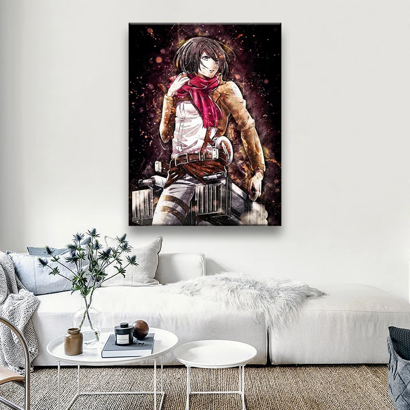 

Wall Art Attack on Titan Pictures HD Prints Mikasa Ackerman Poster Home Decor Canvas Paintings Modular No Frame For Living Room