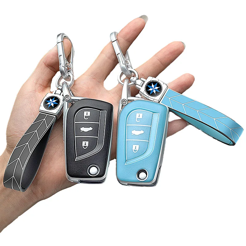 

1x Car Key Case For Toyota Highlander RAV4 Izoa CHR Levin Camry Corolla reiz 2010 2011 2012 2013 2014 2015 2016 2017 2018 Cover