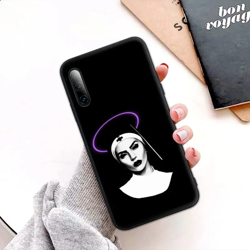 

Sister Style Nun Sexy Girl Black Rubber Phone Cover Case For Honor 7A Pro 7C 10i 8A 8X 8S 8 9 10 20 Lite