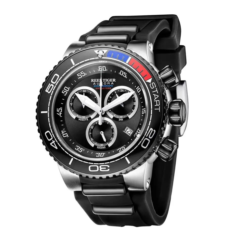 Мужские наручные часы с хронографом мужские спортивные рифом и тигром