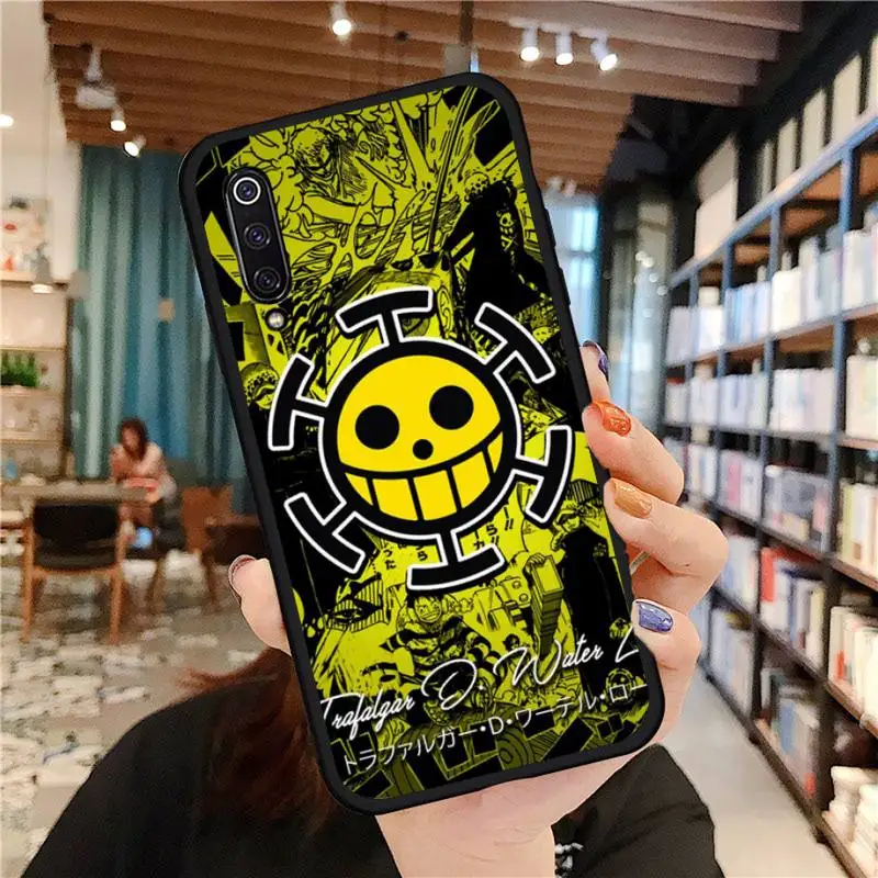 

One Piece Trafalgar Law Logo Phone Case For Xiaomi Redmi 7 9t 9se k20 mi8 max3 lite 9 note 8 9s 10 pro