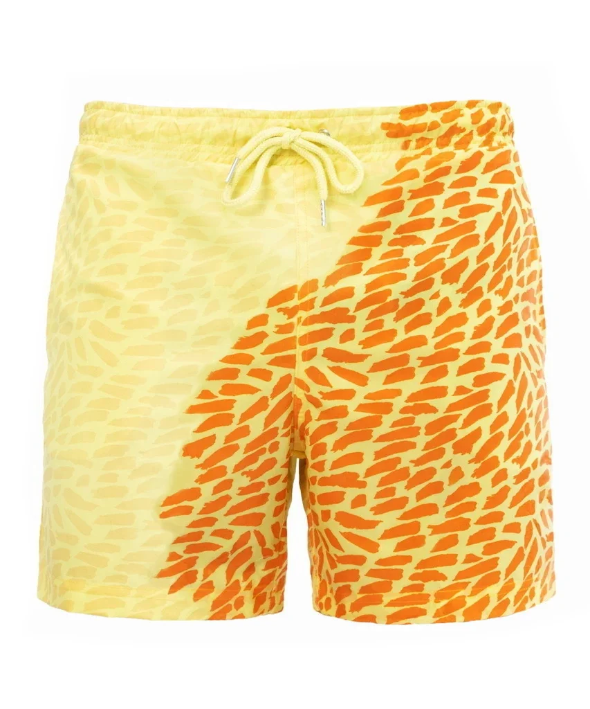 

New Water Color Changing Beach Pants Men's Temperature Color Changing Shorts Quick Drying Large Size