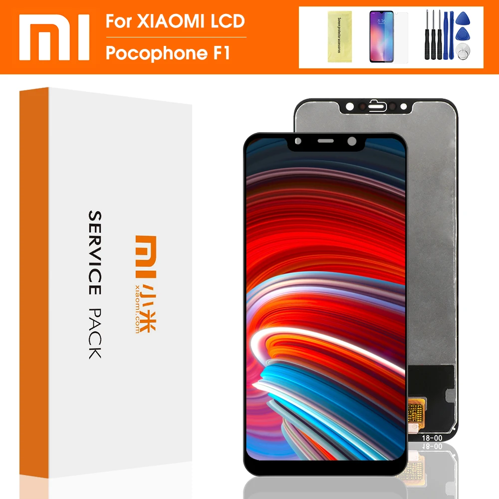 100% протестированный ЖК дисплей для Xiaomi poco F1 сенсорный экран дигитайзер в сборе