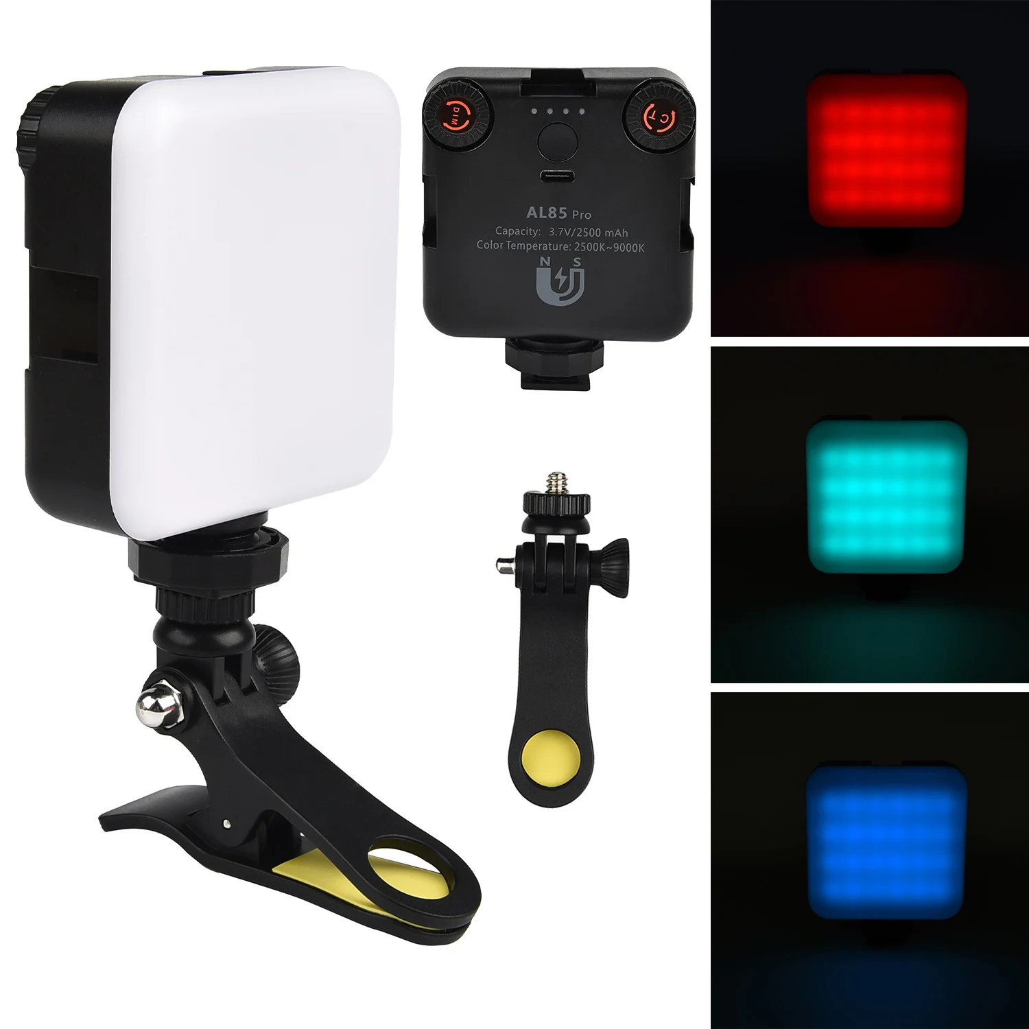 RGB видео Светильник w 3 Холодный башмак мини светодиодная лампа для камеры s освещение для фотосъемки 2500-9000K Светодиодная панель лампа w ЖК-дис...