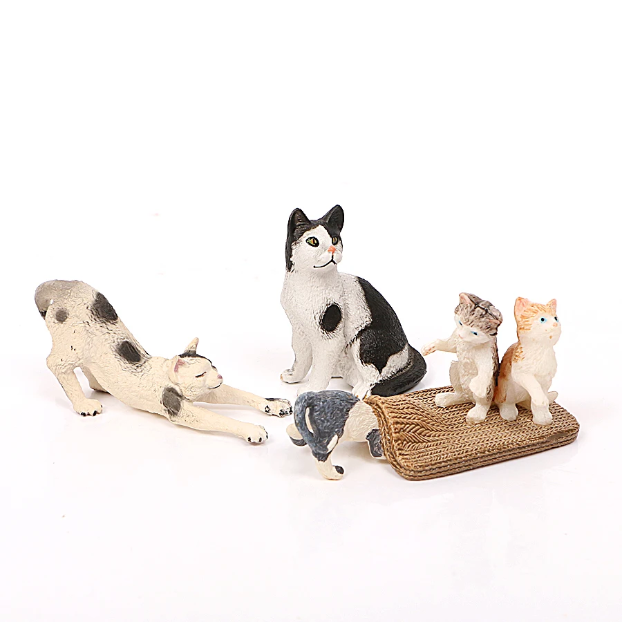 Моделирование животных на ферме милые модели кошек пластиковые фигурки Декор