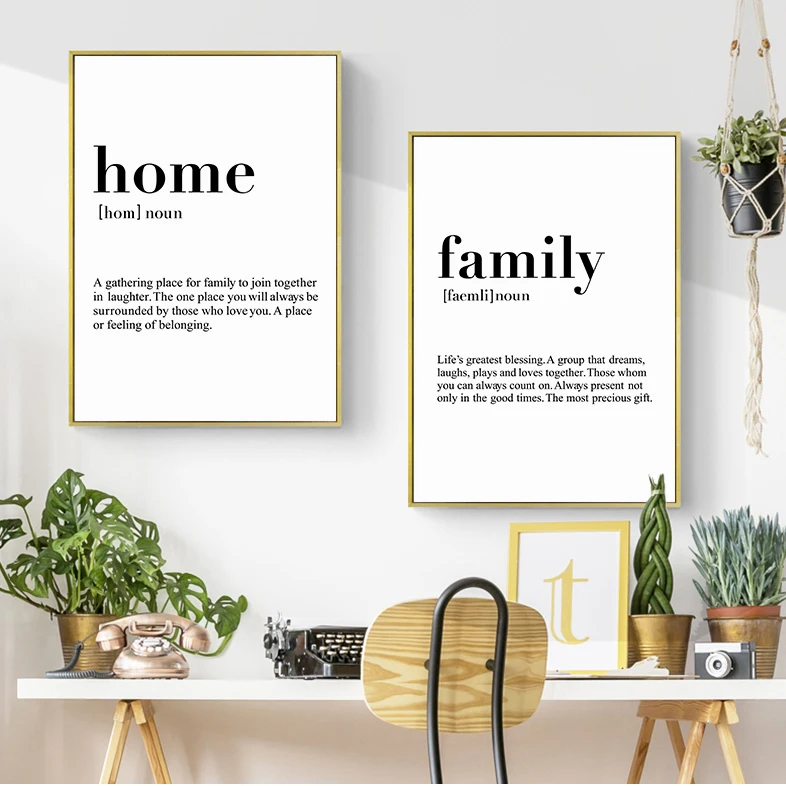 

Nordic Minimalist Canvas Painting Love Home Family Poster Print Modern Wall Art Wall Pictures for Living Room Home Decor NoFrame