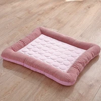 pet mat breathable slip ice silk cooling fabric feel pad rectangular dog bed cat mat puppy sleeping nest household pet mattress