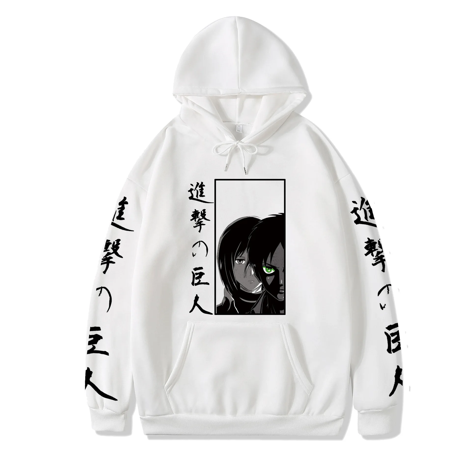 

Attack on Giant Ladies Harajuku Comics Loose Casual Hoodie Sweatshirt Kpop Printed Wild Fashion Couple Winter Top