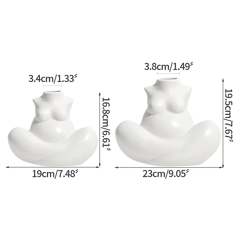 

Nordic Creative Broken Arm Body Vase Simple Art White Ceramic Flower Arrangement Hydroponics Light Luxury Ornaments Home Decor