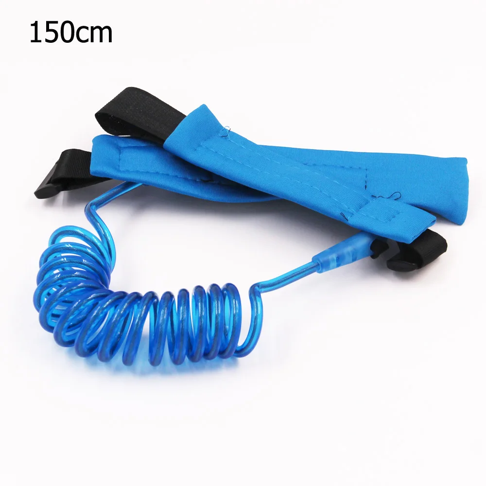 Blue 150cm Самая популярная детская безопасная прогулочная шлейка для малышей, не теряющийся ремешок, детский наручный поводок, длина веревки 1,5 м/2 м, YYT335 - Цвет: Blue 150cm