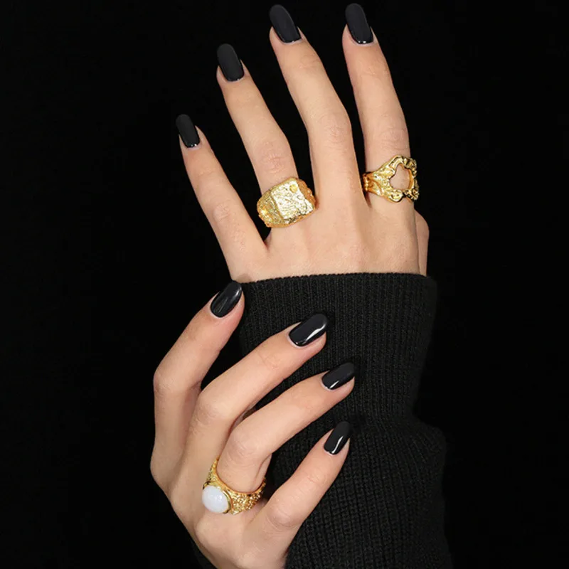 

Minimalist Rings 925 Sterling Silver For Women Gothic Trendy Irregular Hollowed Adjustable Ring Joyas De Plata Fine Jewellery