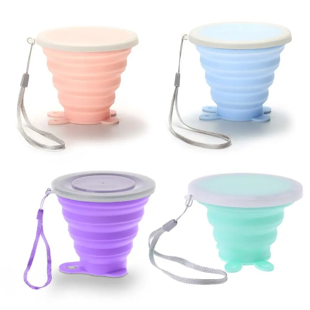 Кролик портативный силиконовый выдвижной складной чашки телескопический