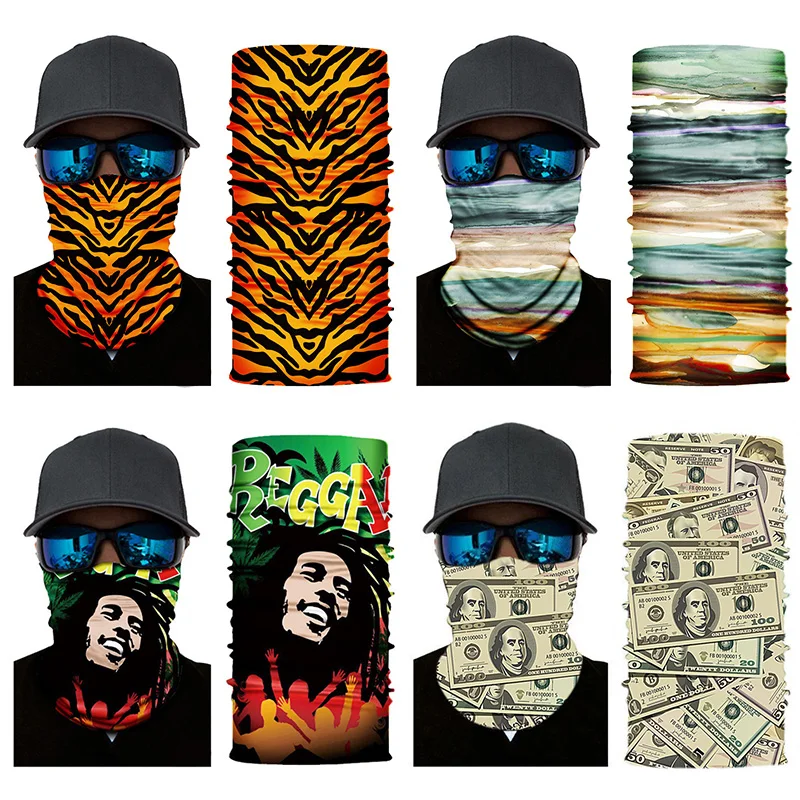 Горячая Микрофибра Печатных Бандана с изображением масок для лица защита от пыли