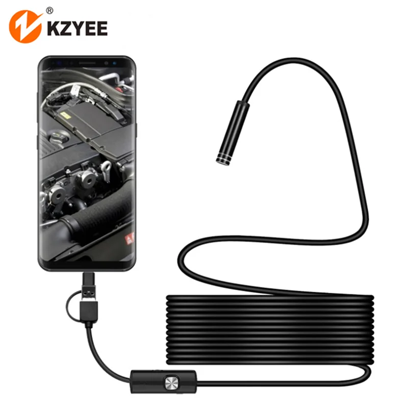 TYPE-C USB миниатюрная эндоскопическая камера 3 дюйма 17 мм 2 м 1 5 IP67 Водонепроницаемый