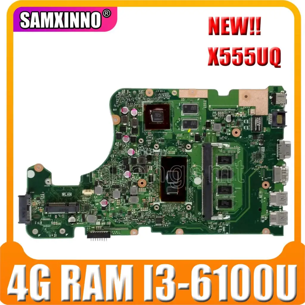 

Akmey X555UJ материнская плата для ноутбука For Asus X555UB X555UF X555UQ F555U оригинальная материнская плата GT940M 4GB-RAM I3-6100U