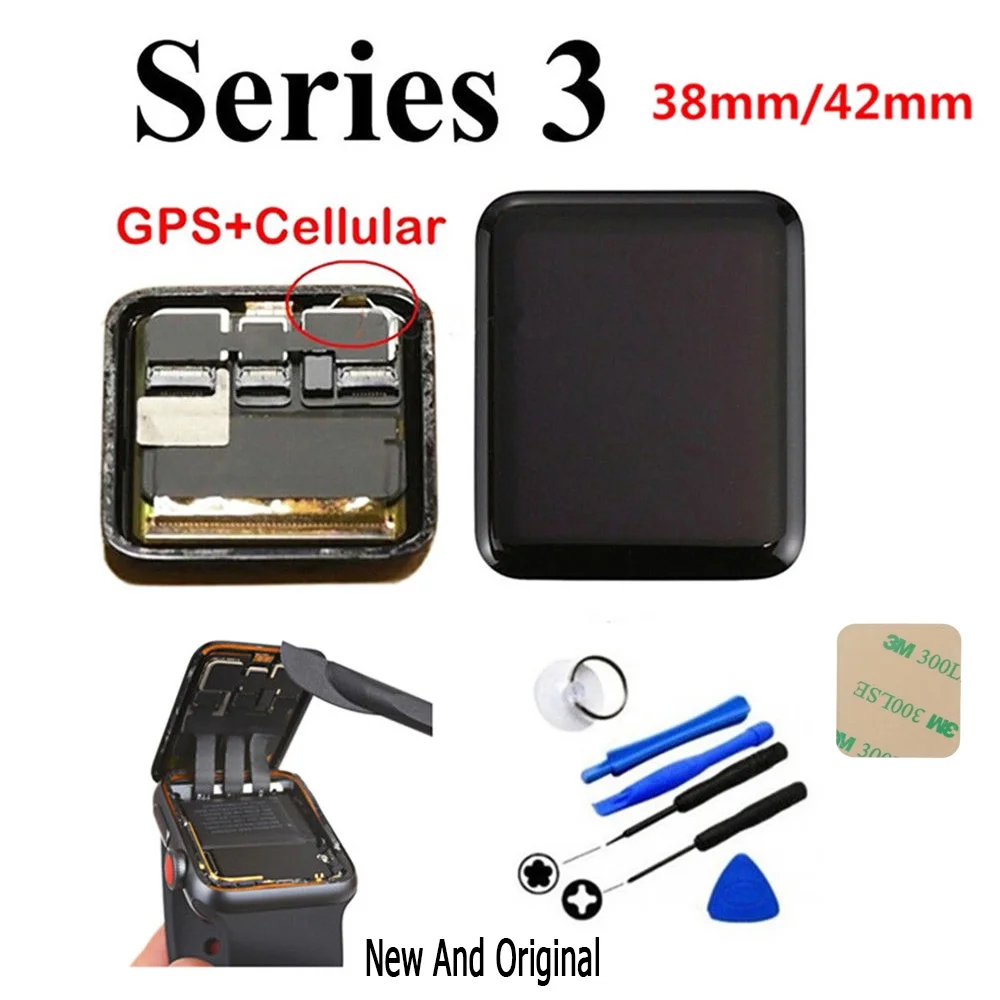 GPS + сотовый ЖК-дисплей для Apple Watch Series 3 с цифровым преобразователем в сборе