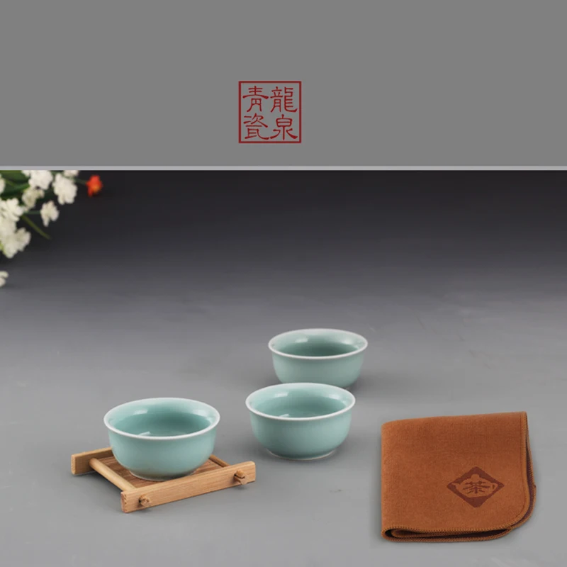 Цветочный изысканный каменный шлифовальный чайный набор ручной работы горшок