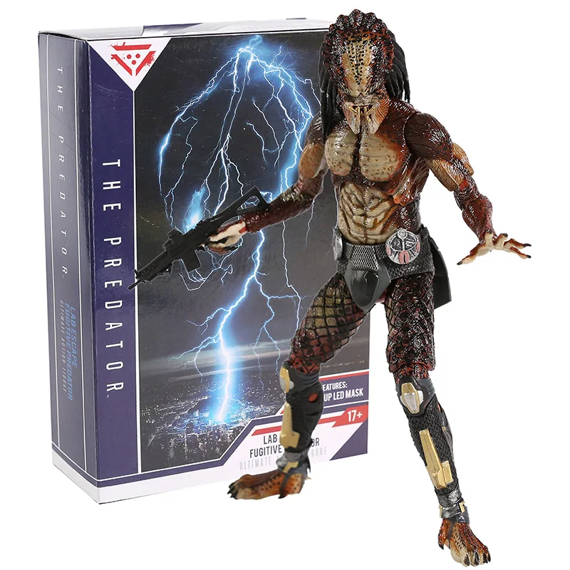 

NECA The Predator 2018 Lab Escape Fugitive Predator Ultimate Action Figure with Light-Up LED Mask