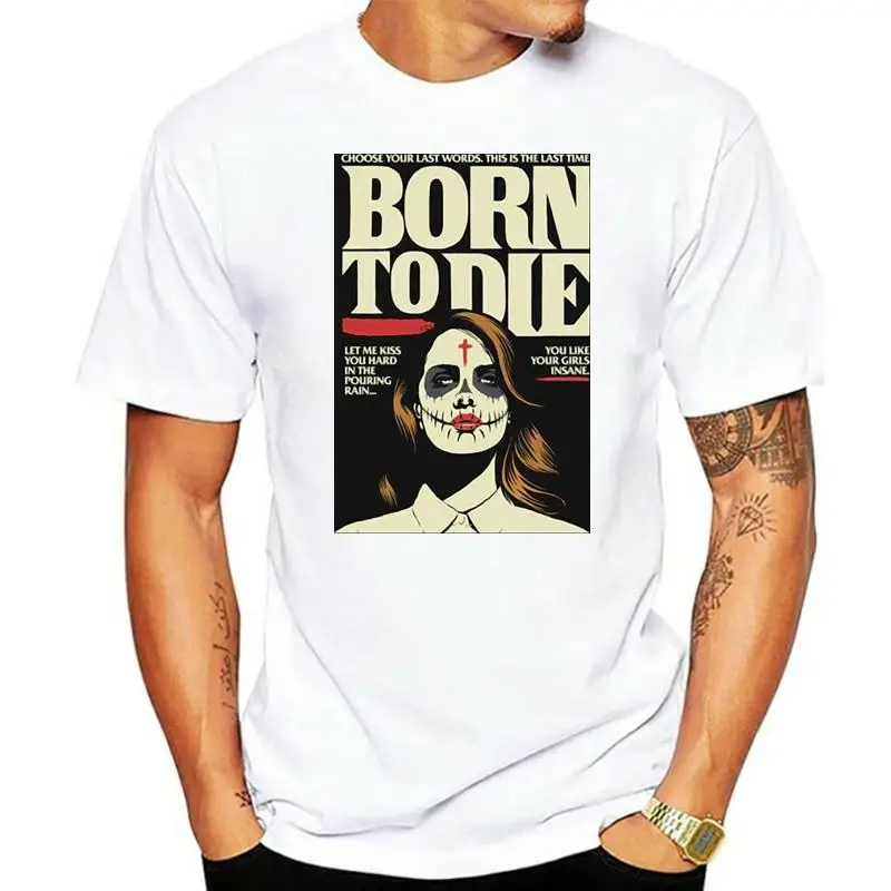 

Готическая Лана Дель Рей, рожденная, чтобы умирать, поцелуй тебя, тяжело под сильным дождем, черная футболка