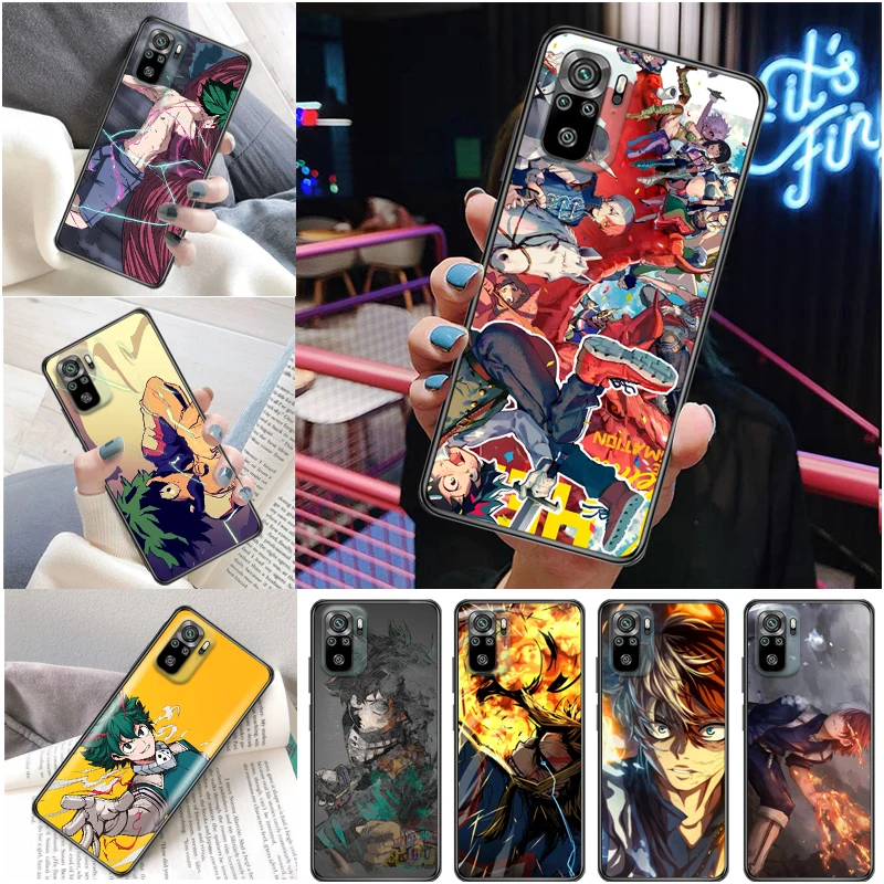 

My Hero Academia Todoroki Shouto Tomura Boku Dabi Shigaraki Bakugou Katsuki Phone Case For Xiaomi Redmi Note 10 10T Pro Cases