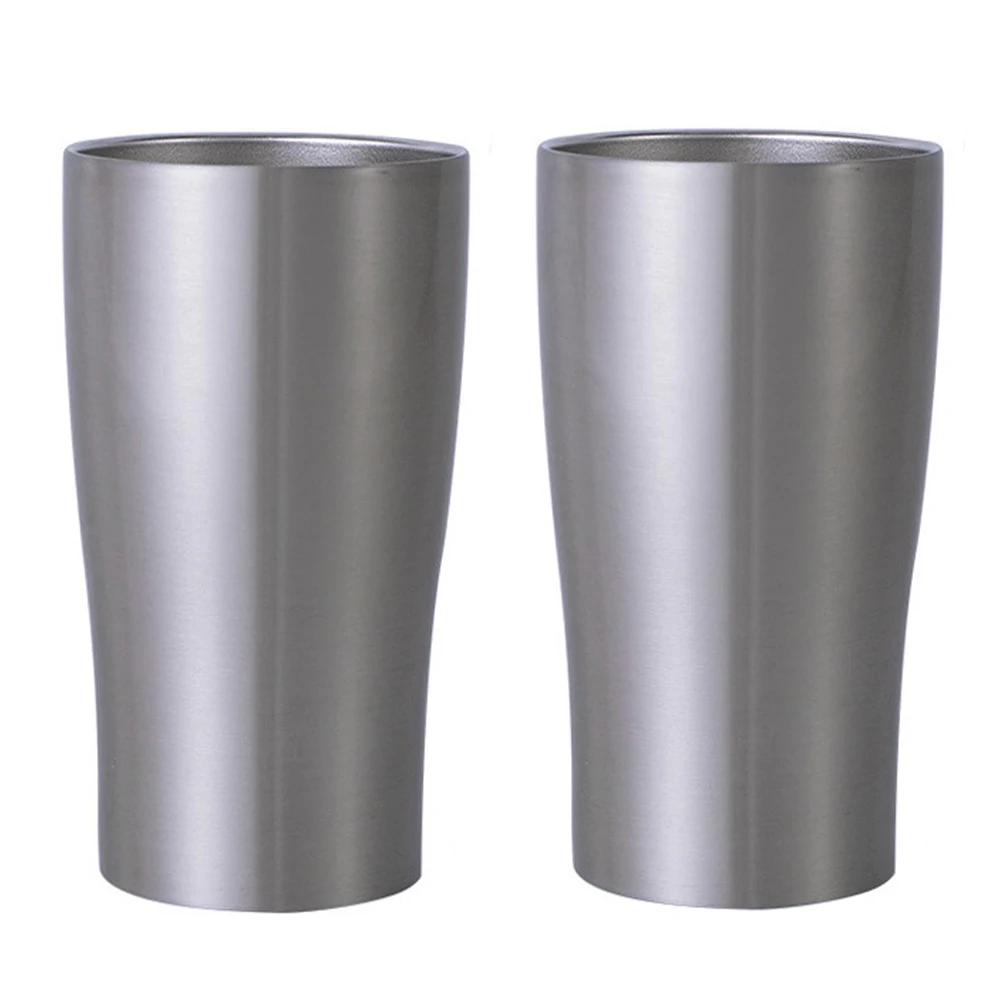 

2pcs 320ML Stainless Steel Cups Double Layer Coffee Cups Outdoor Camping Vacuum Water Cups