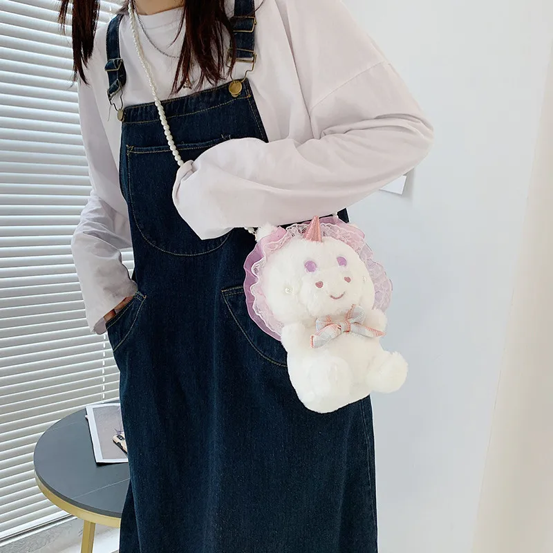 New Cute Unicorn Plush Toys crossbody bags For Kids Toddler Cartoon Boy Toy Children Soft School Bag Girl purses and handbags